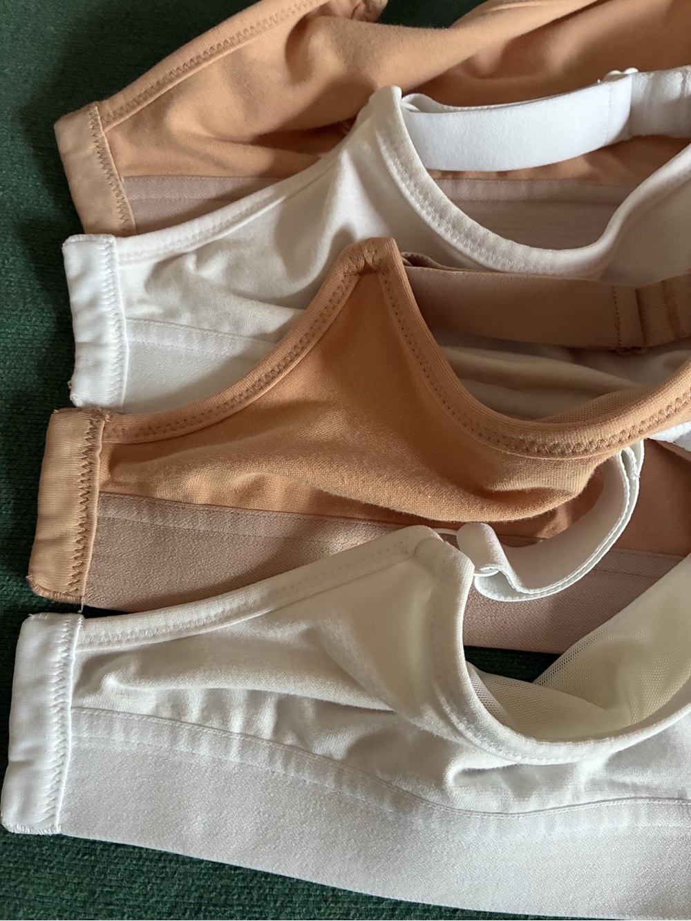 Jockey bras unlined cotton no-wire Forever Fit full coverage white tan lot of 4 - Picture 10 of 12